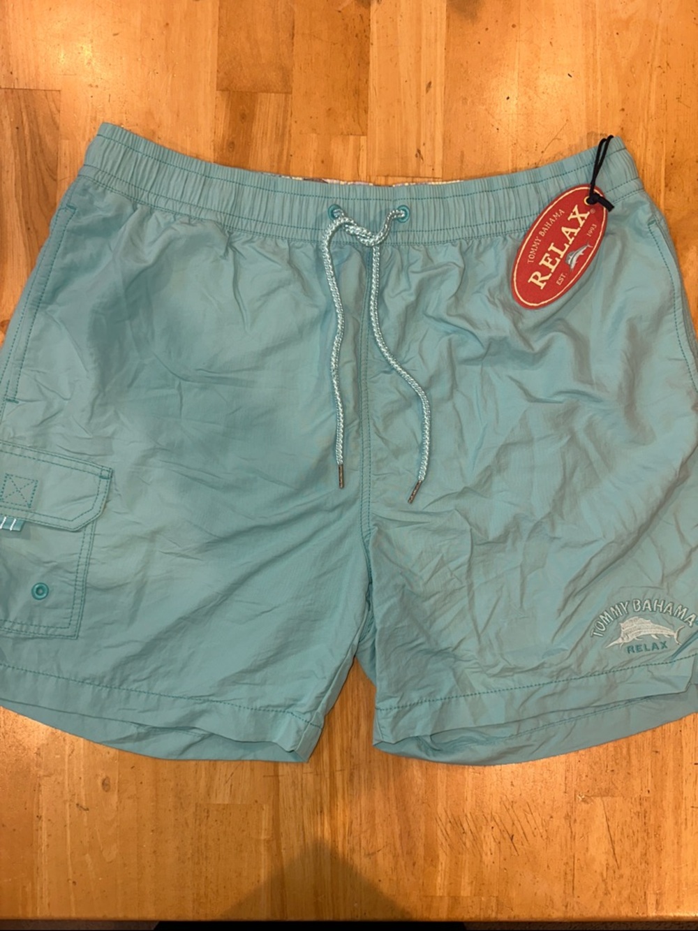 Tommy Bahama Men's Relax Swim Trunks in Aqua Blue